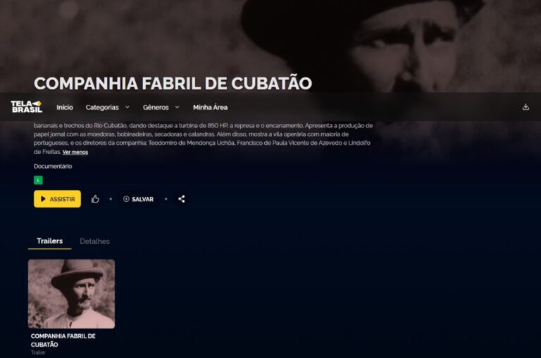 Documentário de 1922 resgata a história industrial de Cubatão