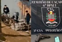 Três jovens são apreendidos após flagrante de uso de simulacro de arma de fogo