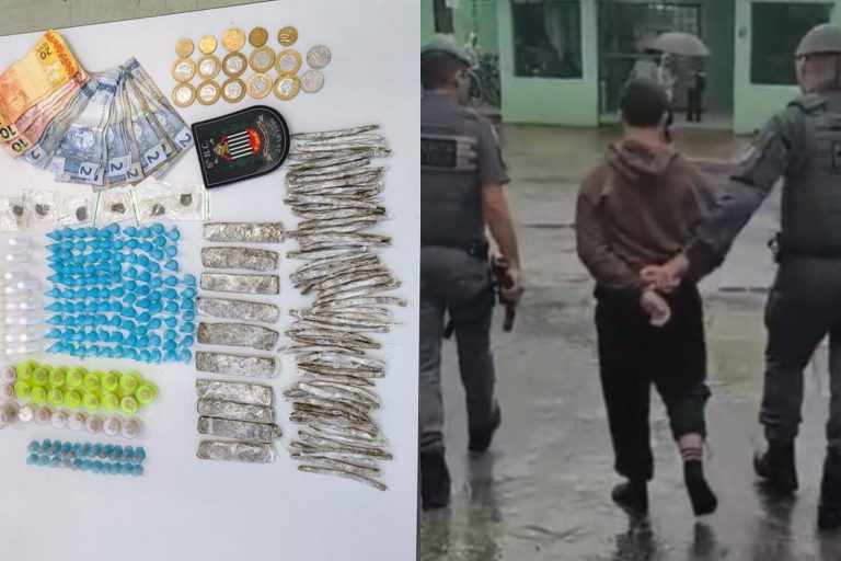 Adolescente procurado por tentativa de homicídio contra policial militar é apreendido com drogas em Santos