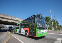 Praia Grande realiza testes com ônibus 100% elétricos nas linhas municipais
