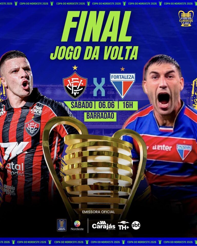 TH+SBT transmite Vitória x Fortaleza pela final da Copa do Nordeste neste sábado (6)