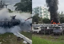 Seis pessoas morrem em queda de 2 helicópteros no Rio, dizem bombeiros