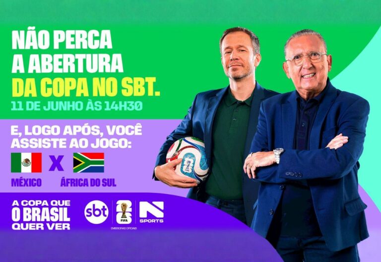 SBT e N Sports abrem cobertura da Copa do Mundo 2026 com cerimônia e jogo México x África do Sul