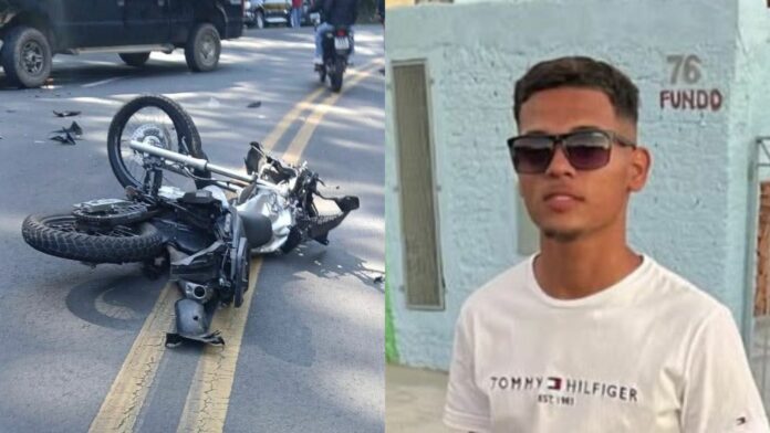 Jovem morre após colisão frontal entre moto e caminhonete Jovem morre após colisão frontal entre moto e caminhonete