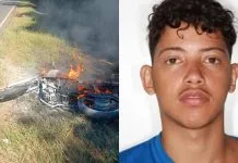 Moto pega fogo e motociclista morre em acidente na Rodovia dos Agricultores