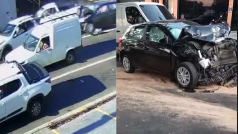 AGORA: Acidente deixa cinco veículos engavetados na Rua Abolição em Campinas
