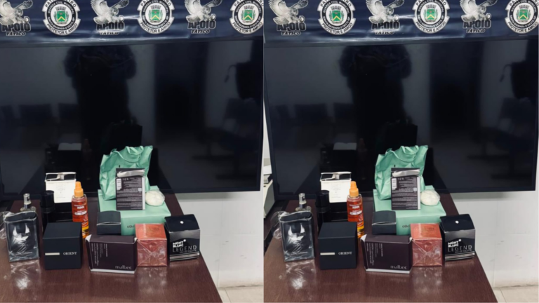 GCM apreende perfumes nacionais e importados furtados em Santa Bárbara