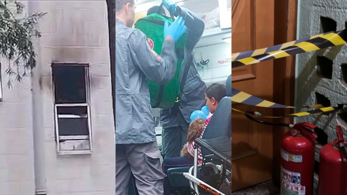 Apartamento pega fogo em Campinas e família é levada ao hospital