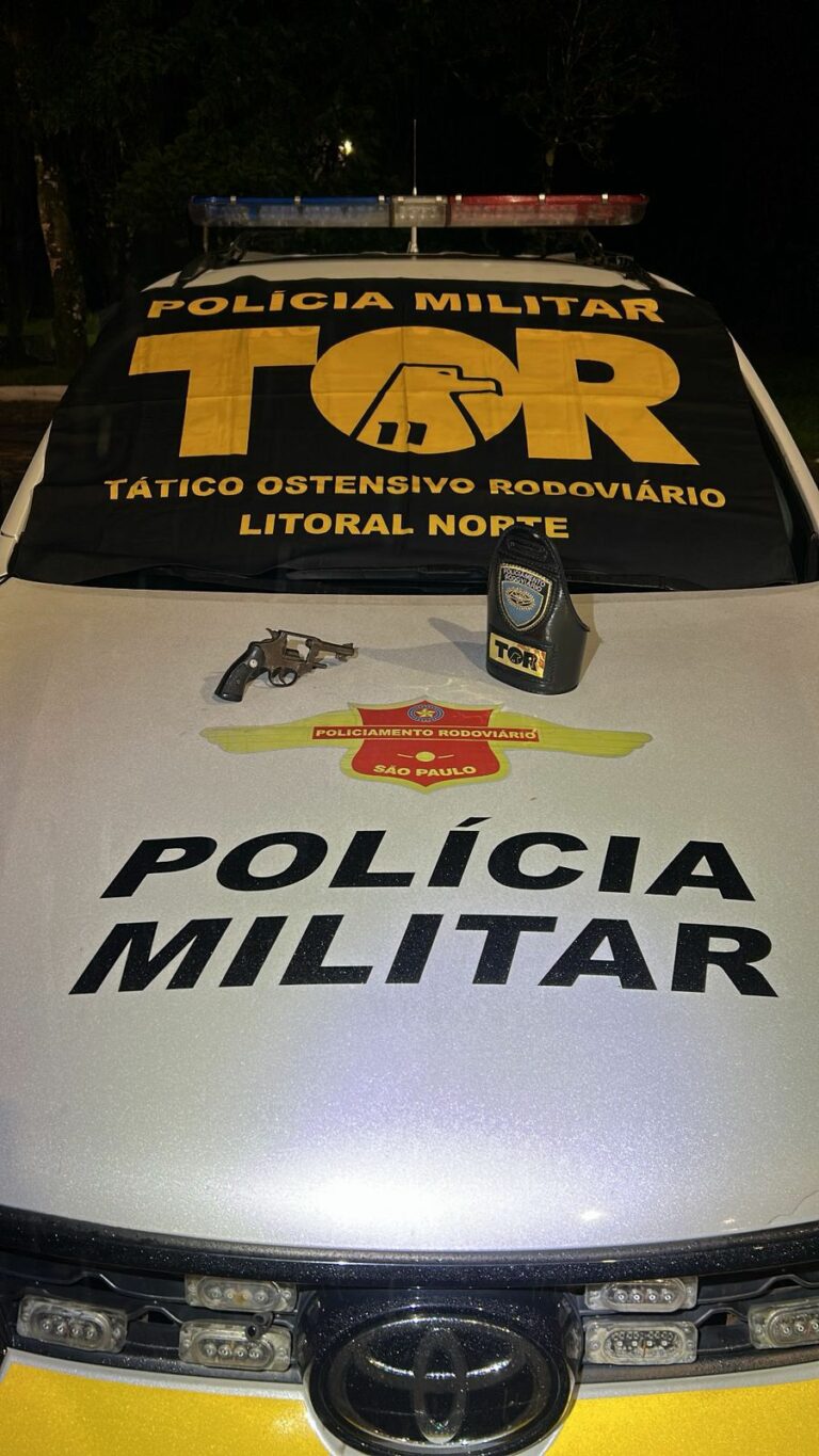 Homem é preso com arma de fogo durante operação da Polícia Rodoviária em Ubatuba