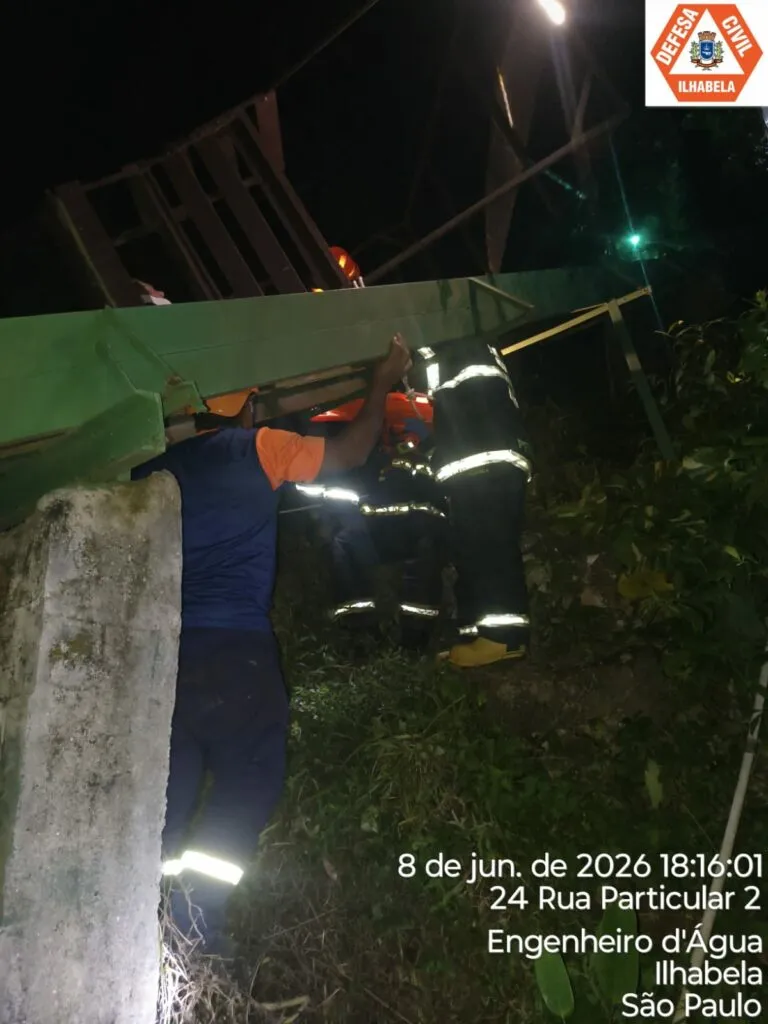 Idoso fica ferido após acidente com bondinho residencial em Ilhabela