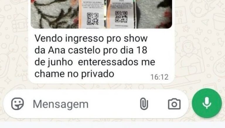 Venda ilegal de ingressos para show gratuito de 170 anos da cidade termina com suspeito detido