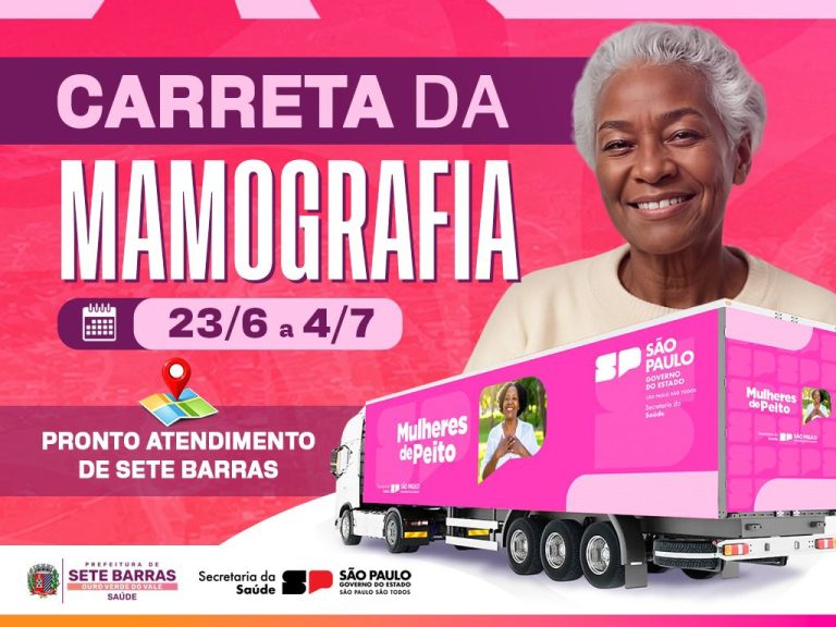 Carreta da Mamografia fará exames gratuitos em Sete Barras