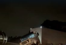 Acidente entre carreta e van deixa dois feridos e causa interdições na Dutra, em Guaratinguetá