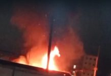 Incêndio em transformador perto de fábrica de papel mobiliza bombeiros em Aparecida