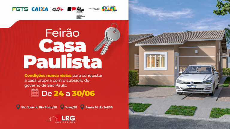Feirão oferece subsídios para compra de imóveis em Rio Preto, Jales e Santa Fé do Sul
