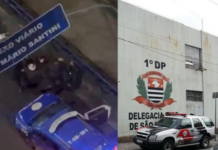 Motociclista ultrapassa semáforo vermelho e é baleado por GCM em São Vicente