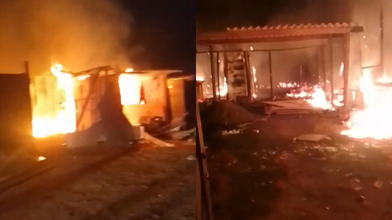 VÍDEO: 21 pessoas ficam desabrigadas após incêndio em cinco habitações no Parque Shalon