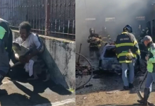 VÍDEO: Cachorro é resgatado durante incêndio em oficina mecânica