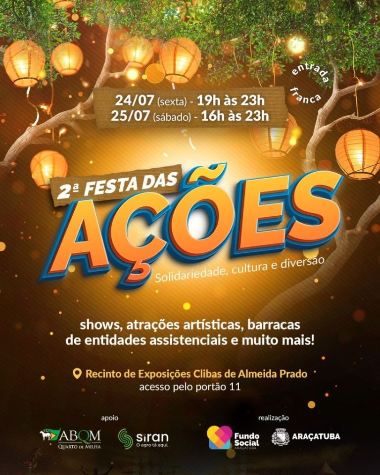 2ª Festa das Ações promoverá solidariedade e valorização da cultura nos dias 24 e 25 de julho