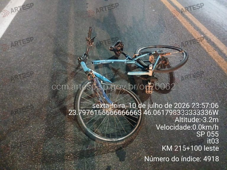 Ciclista morre após ser atropelado por carro na Mogi-Bertioga