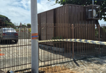 Área do Santuário da Penha é interditada após desabamento de muro