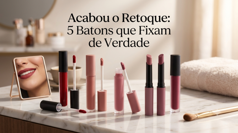 Acabou o Retoque: 5 Batons que Fixam de Verdade