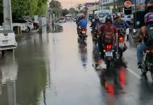 Cano rompe na Avenida Beira Rio, em João Pessoa, causa alagamento e suspende abastecimento de água na região
