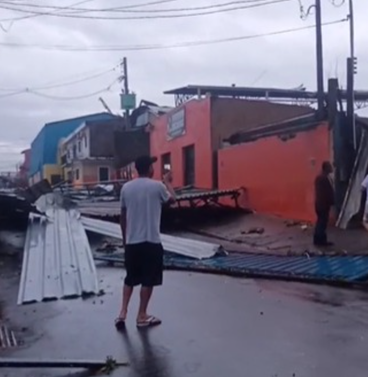 Temporal causou ventos de 121 km/h em cidade da região