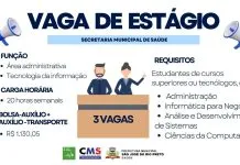 Saúde abre vagas de estágio para área administrativa e T.I