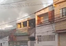 Incêndio atinge dois cômodos de uma residência no Parque Bitaru, em São Vicente
