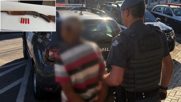 Homem de 60 anos é preso por suspeita de tentativa de estupro e tem espingarda apreendida