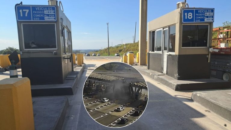 Pedágio destruído por carro em Jaguariúna ainda aguarda reconstrução