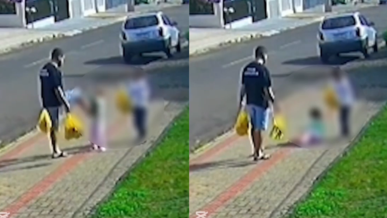 VÍDEO: Pai preso após chutar filha de 3 anos diz à polícia que ‘perdeu a cabeça’