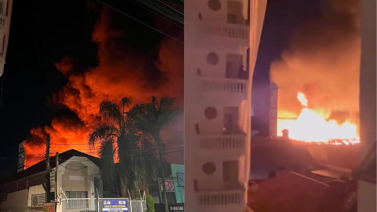 Incêndio atinge um comércio na rua Dr. Quirino no centro de Campinas