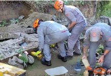 Desabamento de muro deixa idoso gravemente ferido em Caraguatatuba