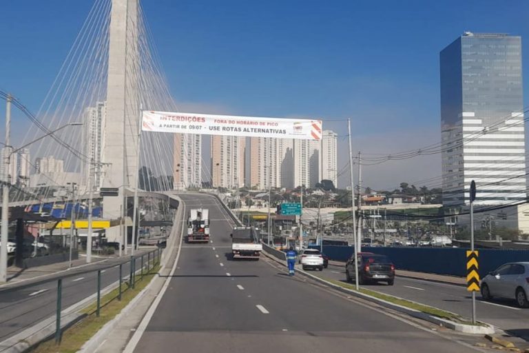 Ponte Estaiada terá interdições parciais para inspeção a partir de quinta (9) em São José