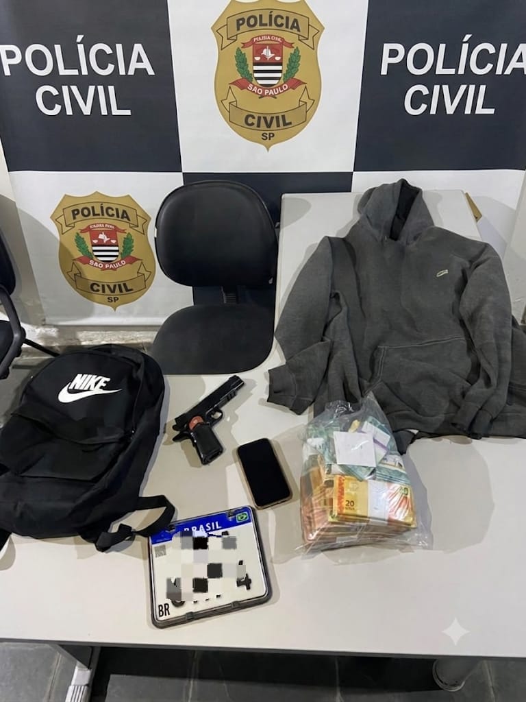 Homem é preso após roubar malote com mais de R$ 80 mil em Campos do Jordão