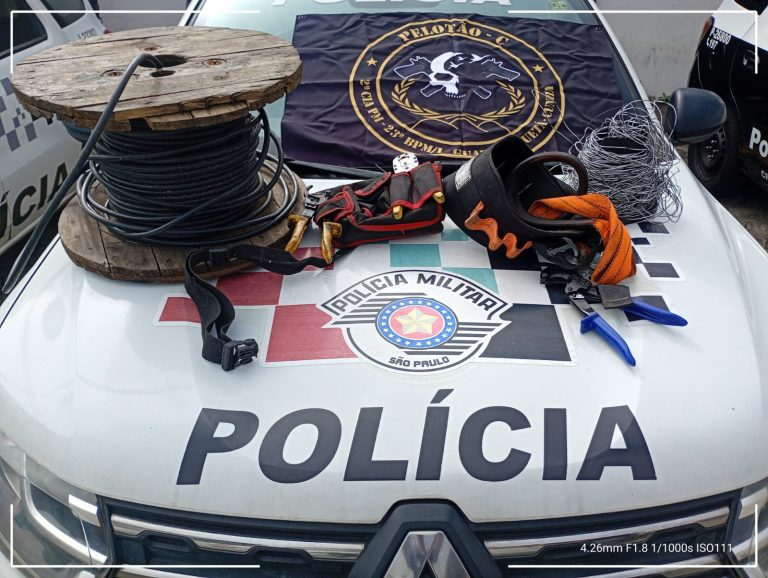 Homem é preso por furto de fiação telefônica em Guaratinguetá