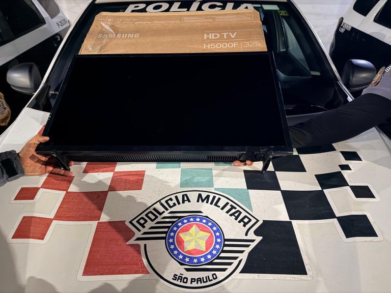 Homem é preso após furtar TV no Centro de Guaratinguetá