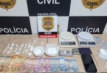 Polícia Civil prende suspeito e apreende cocaína durante operação contra o tráfico em Cruzeiro