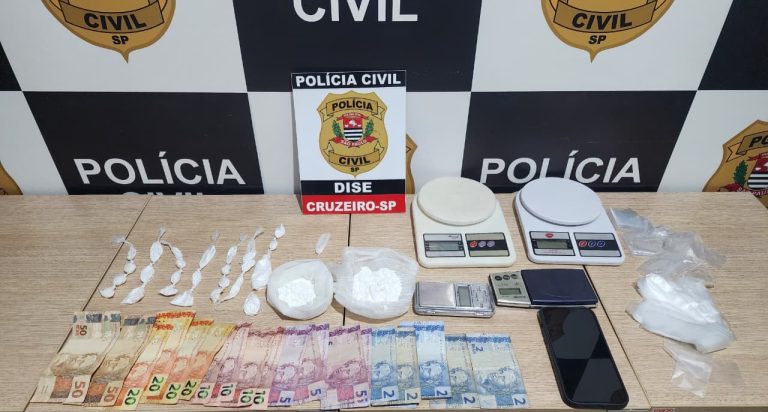 Polícia Civil prende suspeito e apreende cocaína durante operação contra o tráfico em Cruzeiro
