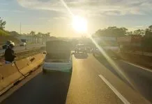 Carro em pane mecânica provoca congestionamento na Dutra, em São José