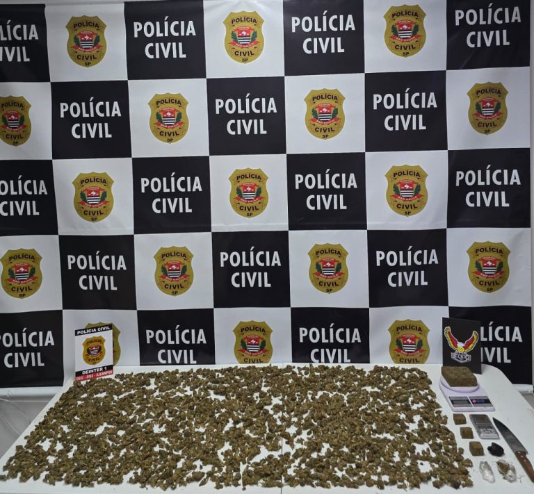 Homem é preso com quase 2 kg de drogas na zona sul de São José