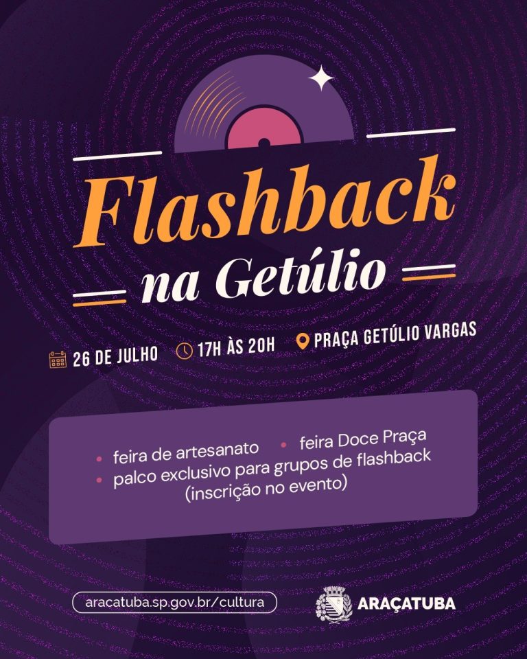 Flashback na Getúlio chega à terceira edição com música, dança e atrações para toda a família