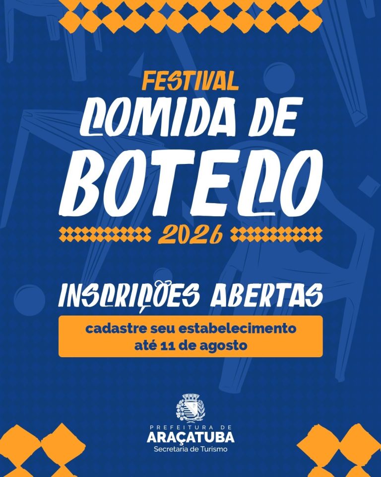 Festival Comida de Boteco abre inscrições para a 14ª edição em Araçatuba