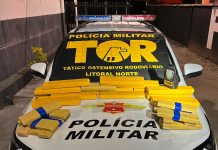 TOR apreende mais de 30 kg de maconha escondidos em fundo falso de carro na Oswaldo Cruz, em Ubatuba