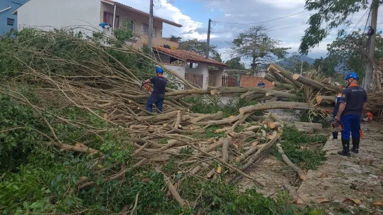Ventania danifica 12 escolas e suspende aulas em unidade de Caraguatatuba