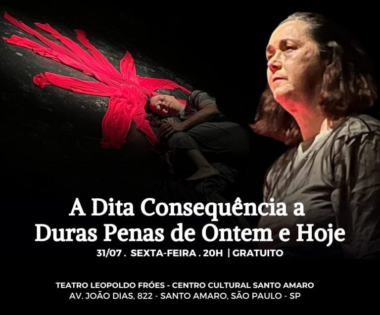 A Dita Consequência: Maria Lúcia Brancotomé apresenta solo de teatro-dança no Centro Cultural Santo Amaro