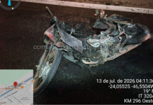 Motociclista morre após ser atingido por carro na Rodovia Padre Manoel da Nóbrega