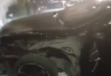 Colisão entre carro e moto deixa uma pessoa ferida, em São Vicente; testemunhas alegam que veículo realizava “racha” na via